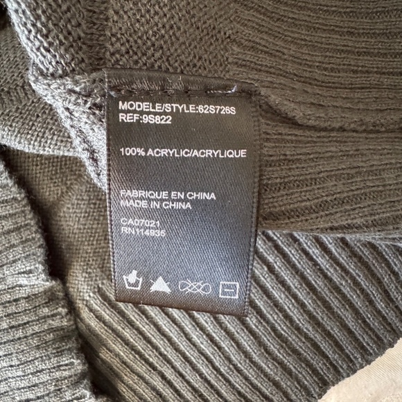 Le Temps des‎ Cerises Long Sleeve Cowl V-Neck Sweater Dress Greenish-Gray Small - Picture 7 of 15